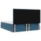 Preview: Ottoman-Bett mit Matratzen Dunkelblau 200x200 cm Samt