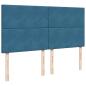 Preview: Ottoman-Bett mit Matratzen Dunkelblau 200x200 cm Samt