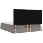 Preview: Ottoman-Bett mit Matratze & LEDs Taupe 160x200 cm Stoff