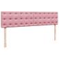 Preview: Ottoman-Bett mit Matratze Rosa 200x200 cm Samt