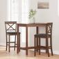 Preview: Barhocker mit Kissen 2 Stk. Braun Massivholz Gummibaum
