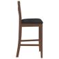 Preview: Barhocker mit Kissen 2 Stk. Braun Massivholz Gummibaum