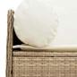 Preview: Gartensofa mit Kissen 3-Sitzer Beige Poly Rattan