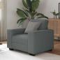Preview: ARDEBO.de - Sessel Dunkelgrau 60 cm Stoff