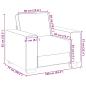 Preview: Sessel Dunkelgrau 60 cm Stoff
