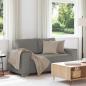 Preview: ARDEBO.de - Zweisitzer-Sofa Hellgrau 120 cm Cordstoff
