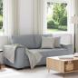 Preview: ARDEBO.de - 2-Sitzer-Sofa Hellgrau 140 cm Stoff