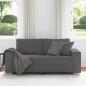 Preview: Zweisitzer-Sofa Dunkelgrau 140 cm Cordstoff