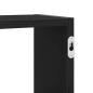 Preview: Wandregal Schwarz Eichen-Optik 129x18x42 cm Holzwerkstoff
