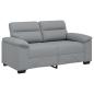 Preview: 2-Sitzer-Sofa Hellgrau 120 cm Stoff