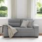 Preview: 2-Sitzer-Sofa Hellgrau 120 cm Stoff