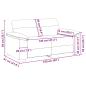 Preview: 2-Sitzer-Sofa Hellgrau 120 cm Stoff