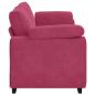 Preview: 3-Sitzer-Sofa Weinrot 178 cm Samt