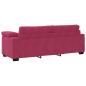 Preview: 3-Sitzer-Sofa Weinrot 178 cm Samt