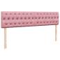 Preview: Ottoman-Bett mit Matratzen & LEDs Rosa 200x200 cm Samt