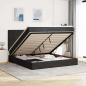 Preview: ARDEBO.de - Ottoman-Bett mit Matratzen Schwarz 180x200 cm Samt