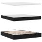 Preview: Ottoman-Bett mit Matratzen & LEDs Schwarz 200x200 cm Samt