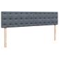 Preview: ARDEBO.de - Ottoman-Bett mit Matratze Dunkelgrau 200x200 cm Samt