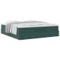 Preview: Ottoman-Bett mit Matratzen Dunkelgrün 200x200 cm Samt