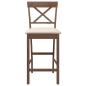 Preview: Barhocker mit Kissen 2 Stk. Braun Massivholz Gummibaum