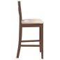 Preview: Barhocker mit Kissen 2 Stk. Braun Massivholz Gummibaum