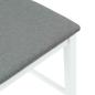Preview: Barhocker mit Kissen 2 Stk. Weiß Massivholz Gummibaum