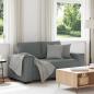 Preview: ARDEBO.de - 2-Sitzer-Sofa Dunkelgrau 120 cm Stoff