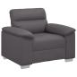 Preview: Sessel Grau 60 cm Kunstleder