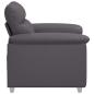 Preview: Sessel Grau 60 cm Kunstleder