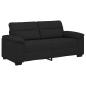 Preview: 2-Sitzer-Sofa Schwarz 140 cm Stoff