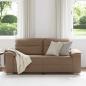 Preview: 2-Sitzer-Sofa Cappuccino-Braun 140 cm Kunstleder