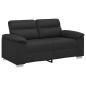 Preview: 2-Sitzer-Sofa Schwarz 120 cm Kunstleder
