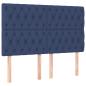 Preview: Boxspringbett mit Matratze Blau 160x200 cm Stoff