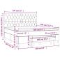 Preview: Boxspringbett mit Matratze Blau 160x200 cm Stoff