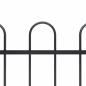 Preview: Gartenzaun mit Bügel-Design Stahl 3,4 x 1,5 m Schwarz