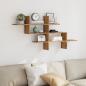 Preview: Wandregal Artisan-Eiche 124,5x18x60,5 cm Holzwerkstoff