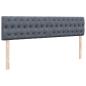 Preview: Ottoman-Bett mit Matratzen & LEDs Dunkelgrau 200x200 cm Samt