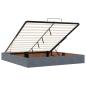 Preview: Ottoman-Bett mit Matratzen & LEDs Dunkelgrau 200x200 cm Samt