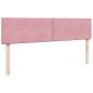 Preview: Ottoman-Bett mit Matratzen & LEDs Rosa 200x200 cm Samt