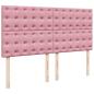 Preview: Ottoman-Bett mit Matratzen Rosa 200x200 cm Samt