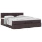 Preview: Ottoman-Bett mit Matratze Dunkelbraun 160x200 cm Stoff
