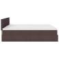 Preview: Ottoman-Bett mit Matratze Dunkelbraun 160x200 cm Stoff