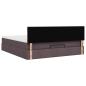 Preview: Ottoman-Bett mit Matratze Dunkelbraun 160x200 cm Stoff