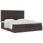 Preview: Ottoman-Bett mit Matratze Dunkelbraun 160x200 cm Stoff