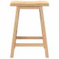 Preview: Barhocker 2 Stk. Natur Massivholz Gummibaum