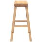 Preview: Barhocker 2 Stk. Natur Massivholz Gummibaum
