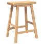 Preview: Barhocker 2 Stk. Natur Massivholz Gummibaum