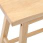 Preview: Barhocker 2 Stk. Natur Massivholz Gummibaum