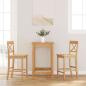 Preview: ARDEBO.de - Barhocker 2 Stk. Natur Massivholz Gummibaum