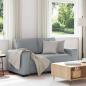 Preview: ARDEBO.de - 2-Sitzer-Sofa Hellgrau 120 cm Stoff